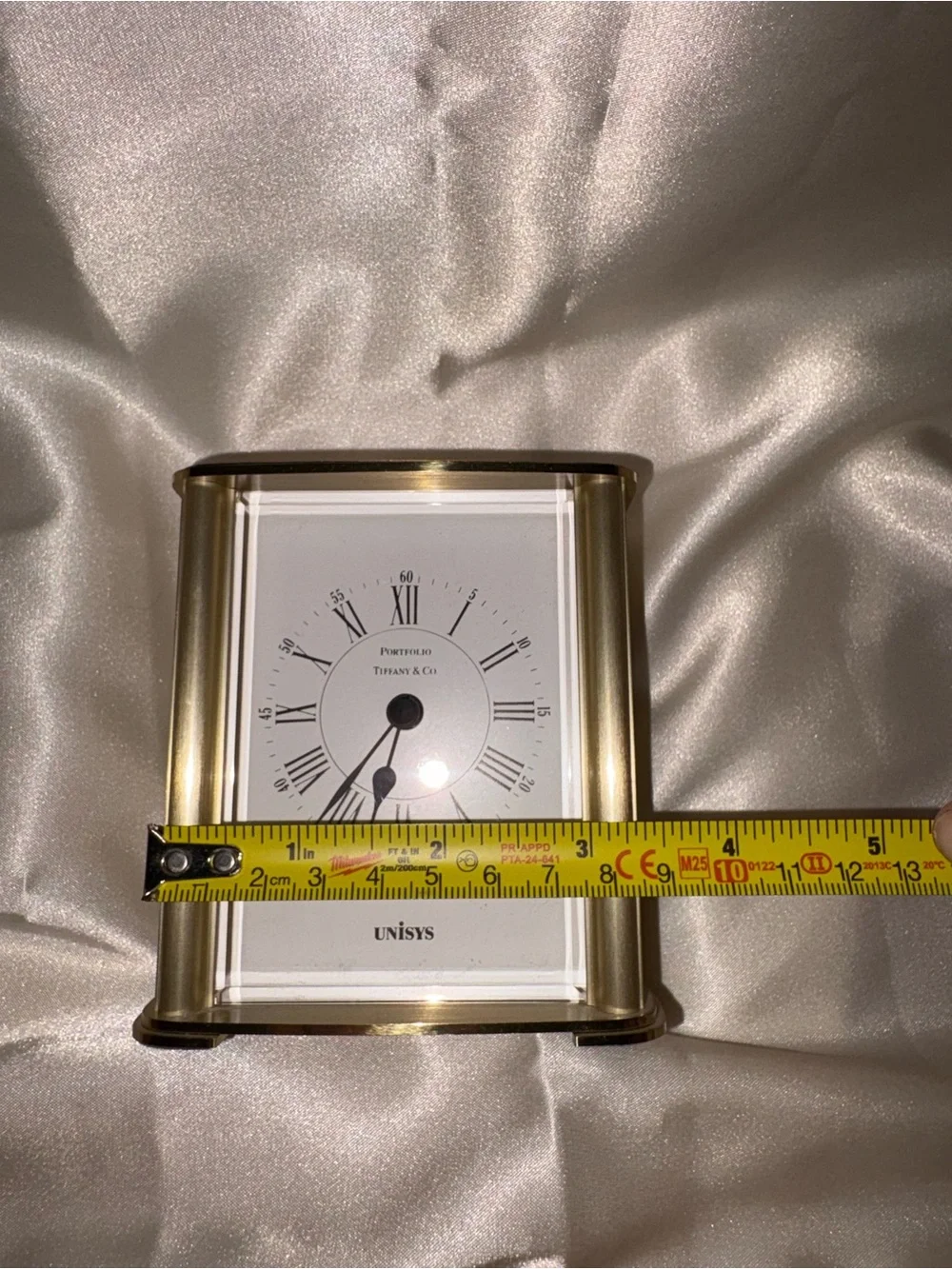 Tiffany & Co. Gold-Tone Brass Desk Clock✨